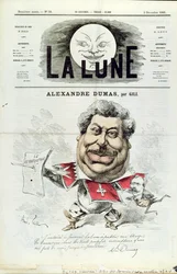 Caricatura di Alexandre Dumas padre (1803-70) come un Moschettiere, dalla copertina di 